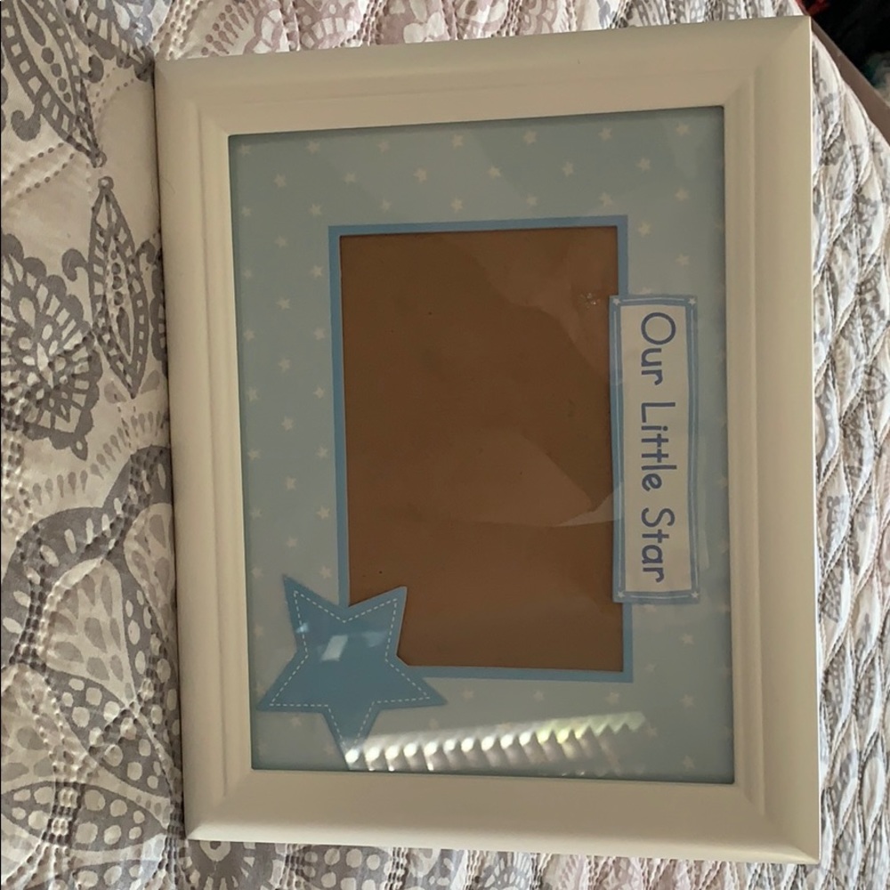 White “Our Little Star” frame